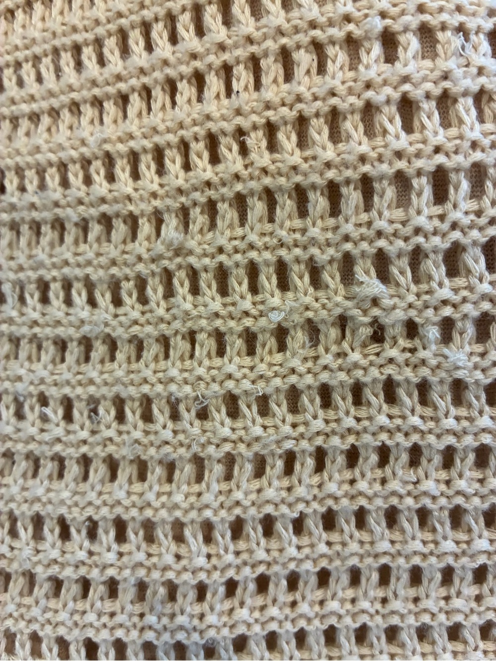 Mod Ref Cream Ribbed Waist Crochet Maxi Skirt Size L - Picture 3 of 6